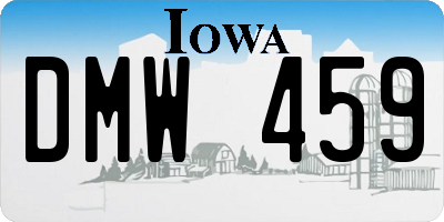 IA license plate DMW459