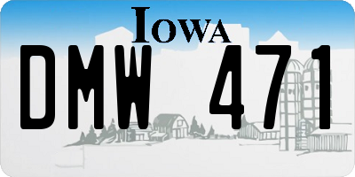 IA license plate DMW471
