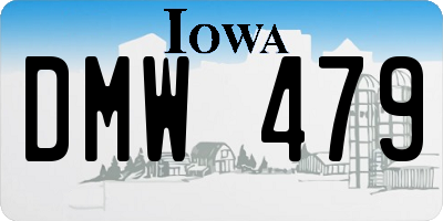 IA license plate DMW479