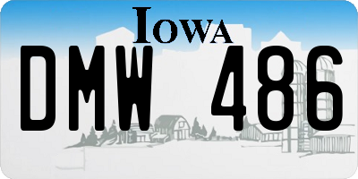 IA license plate DMW486