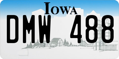 IA license plate DMW488