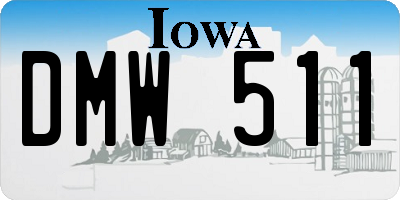 IA license plate DMW511