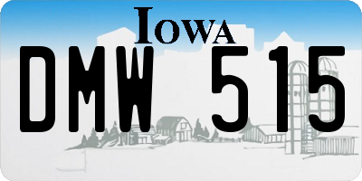 IA license plate DMW515