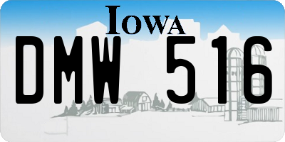 IA license plate DMW516