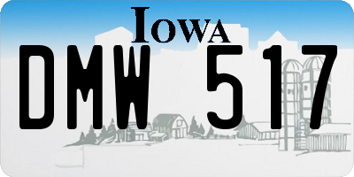 IA license plate DMW517