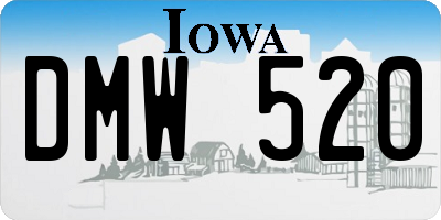 IA license plate DMW520