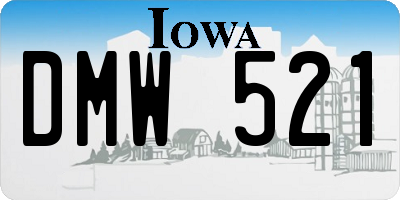 IA license plate DMW521