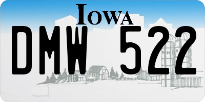 IA license plate DMW522