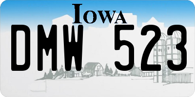 IA license plate DMW523