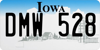 IA license plate DMW528