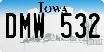 IA license plate DMW532