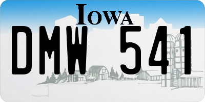 IA license plate DMW541