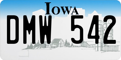 IA license plate DMW542