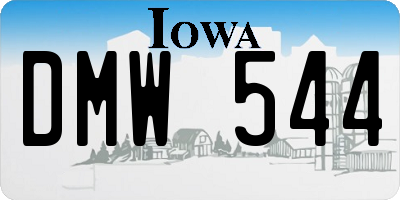 IA license plate DMW544