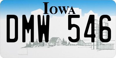 IA license plate DMW546