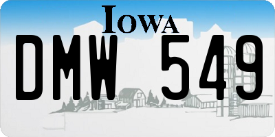 IA license plate DMW549