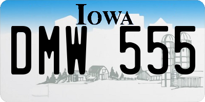 IA license plate DMW555
