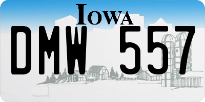 IA license plate DMW557
