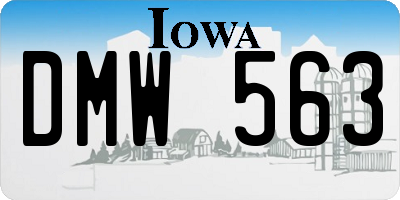 IA license plate DMW563