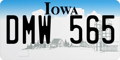 IA license plate DMW565