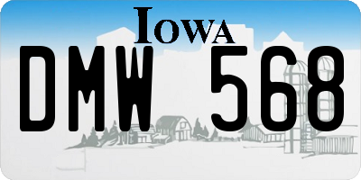 IA license plate DMW568
