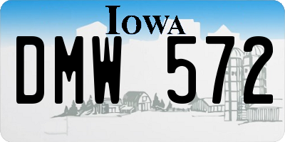 IA license plate DMW572