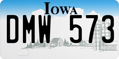 IA license plate DMW573