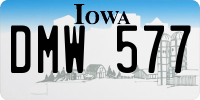 IA license plate DMW577