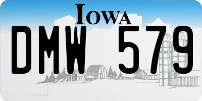IA license plate DMW579