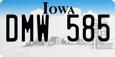 IA license plate DMW585