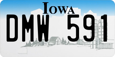IA license plate DMW591