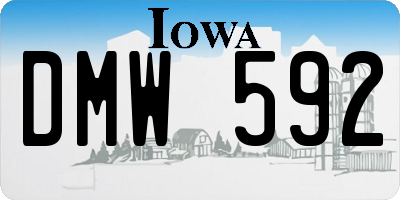 IA license plate DMW592