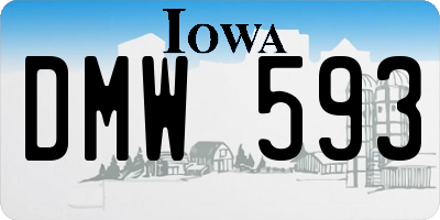 IA license plate DMW593
