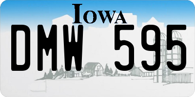 IA license plate DMW595