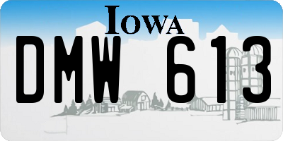 IA license plate DMW613