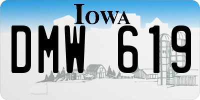 IA license plate DMW619
