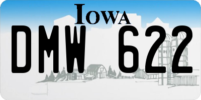 IA license plate DMW622