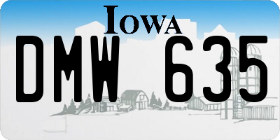 IA license plate DMW635