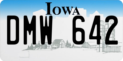 IA license plate DMW642
