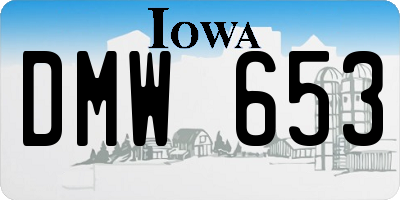 IA license plate DMW653