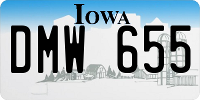 IA license plate DMW655