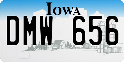 IA license plate DMW656