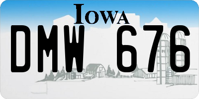 IA license plate DMW676