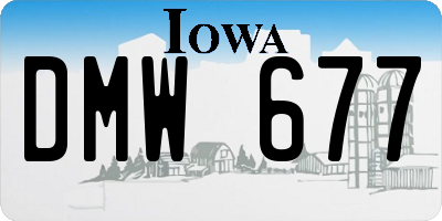 IA license plate DMW677