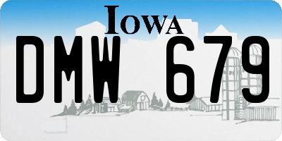 IA license plate DMW679