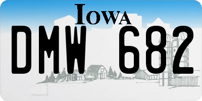 IA license plate DMW682