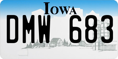 IA license plate DMW683