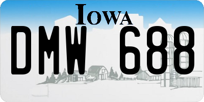 IA license plate DMW688