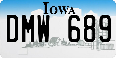 IA license plate DMW689