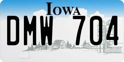 IA license plate DMW704